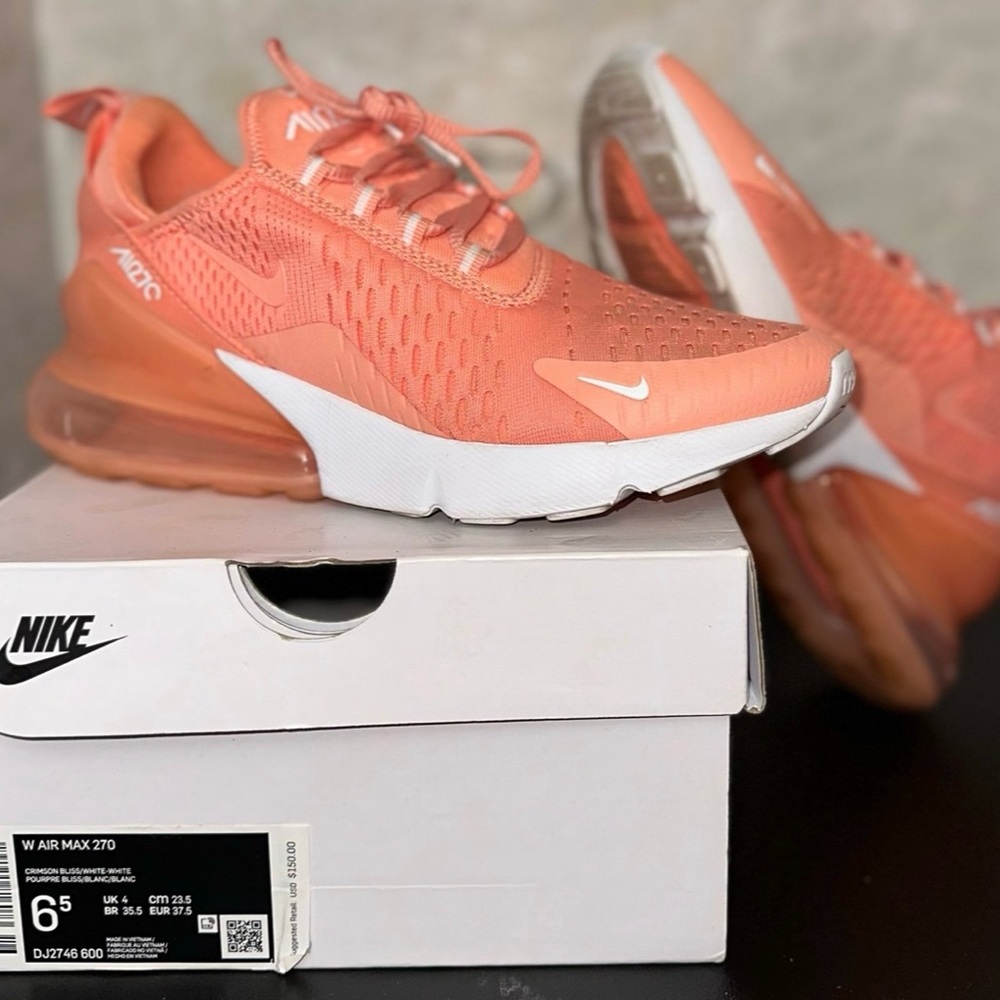 Nike Women's Air Max 270 Peach Sneakers